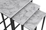 Hanah Home Ce Metal Zigon - 9404 Juego de Mesas Nido (3 Piezas) Blanco y Negro
